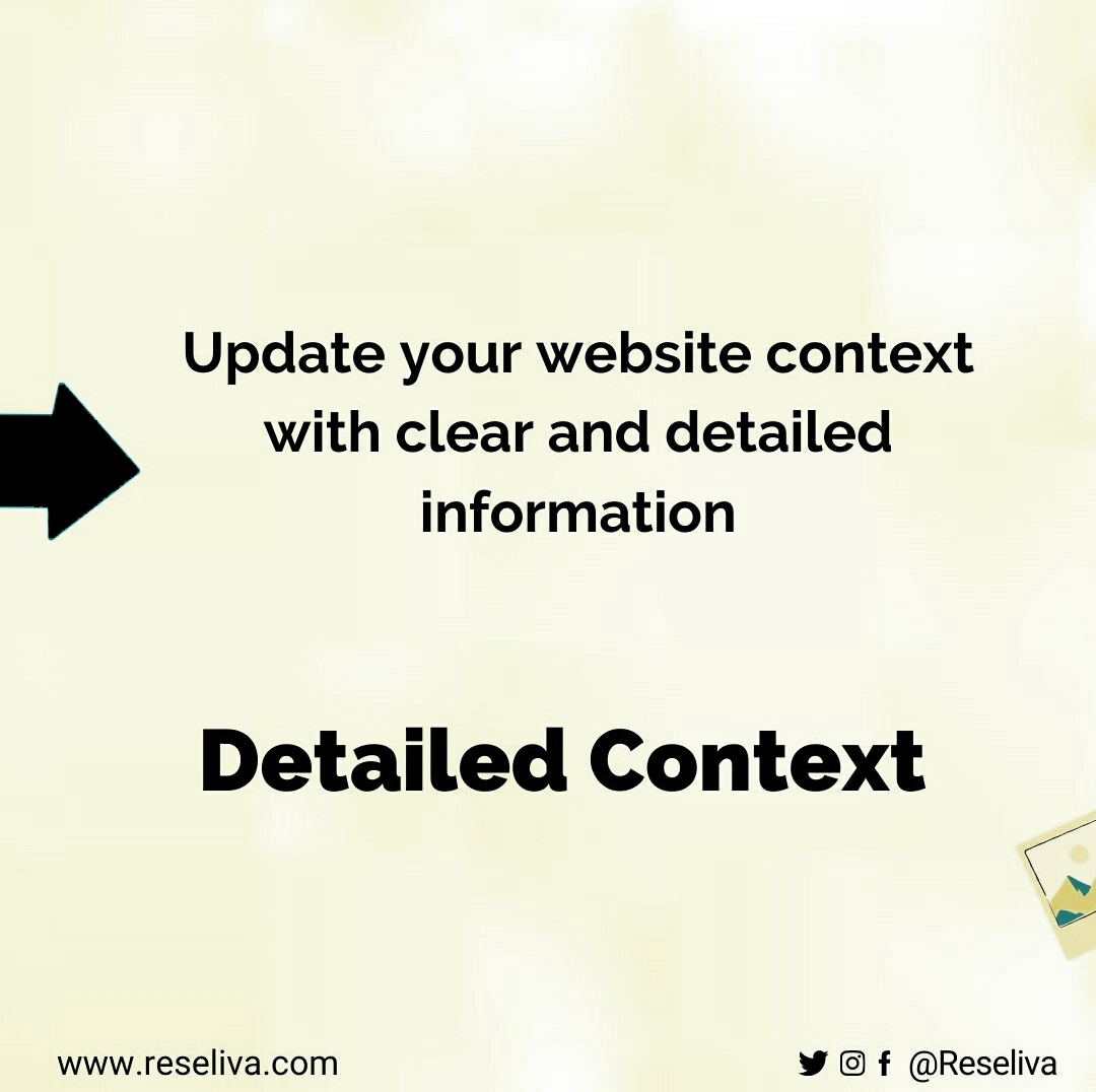 Update your website context with clear and detailed information