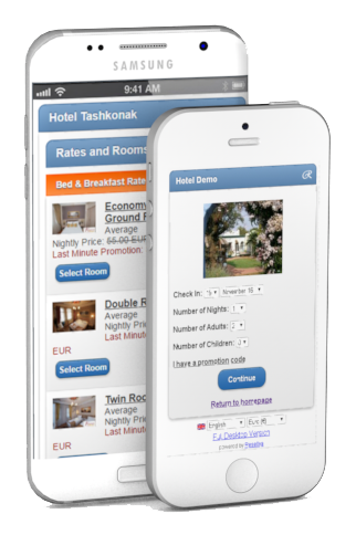 Free hotel mobile website